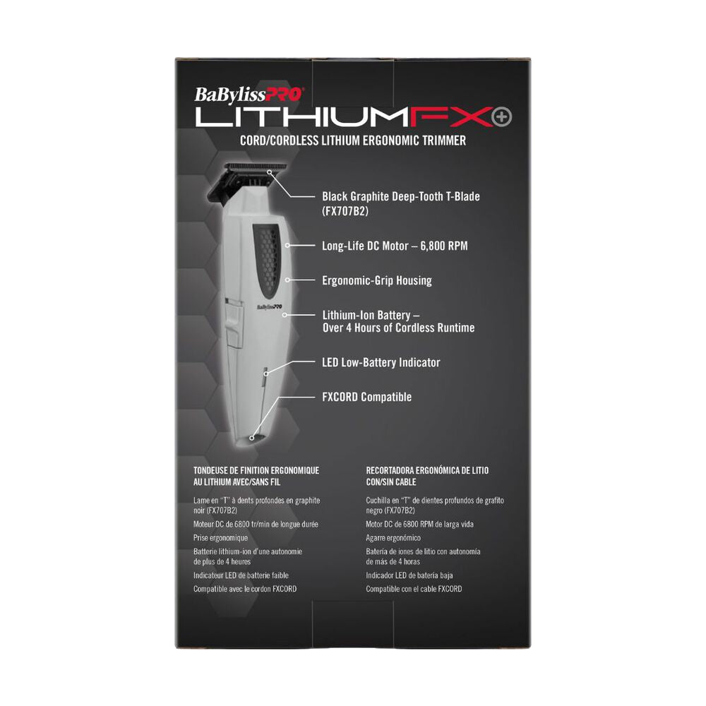 Babyliss Pro Limited Edition Lithium FX Cordless Ergonomic Clipper + Trimmer + Shaver - Grey (Combo)