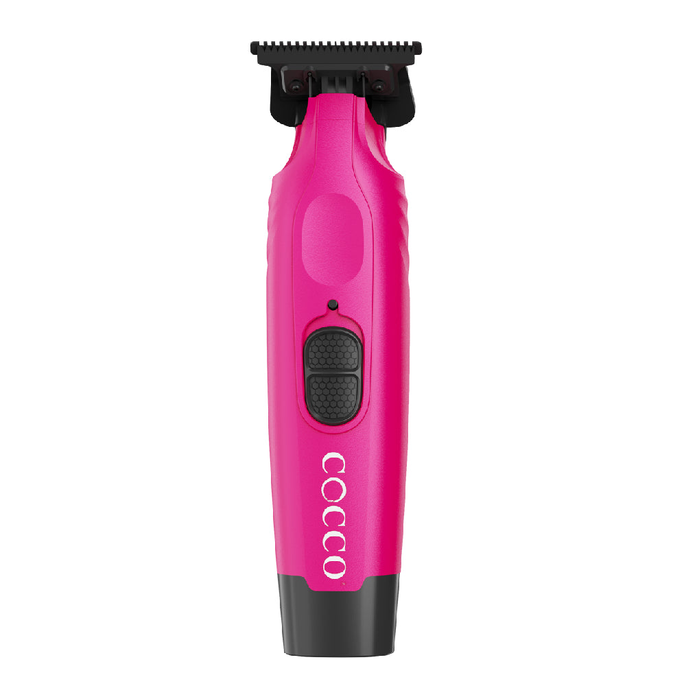 Cocco Hyper Veloce Pro Cordless Trimmer w/ Digital Gap Ambassador Graphene Blade + Charging Stand - Limited Edition Pink (CHVPT-PINK)