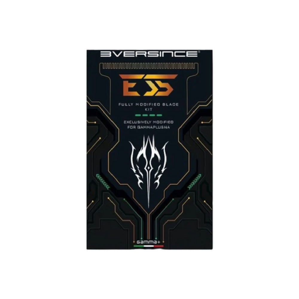 Gamma+ 3Versince X-Pro Wide Black Diamond DLC w/ Black Shallow Tooth 2.0 & The One DLC Cutter Blade Set (3V3SET)-Clipper Vault