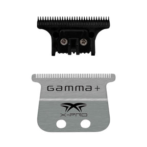 Gamma+ X-Pro Stainless Steel Blade + Black Carbon Diamond DLC The One Cutting Trimmer Blade Set (GP528SB)-Clipper Vault