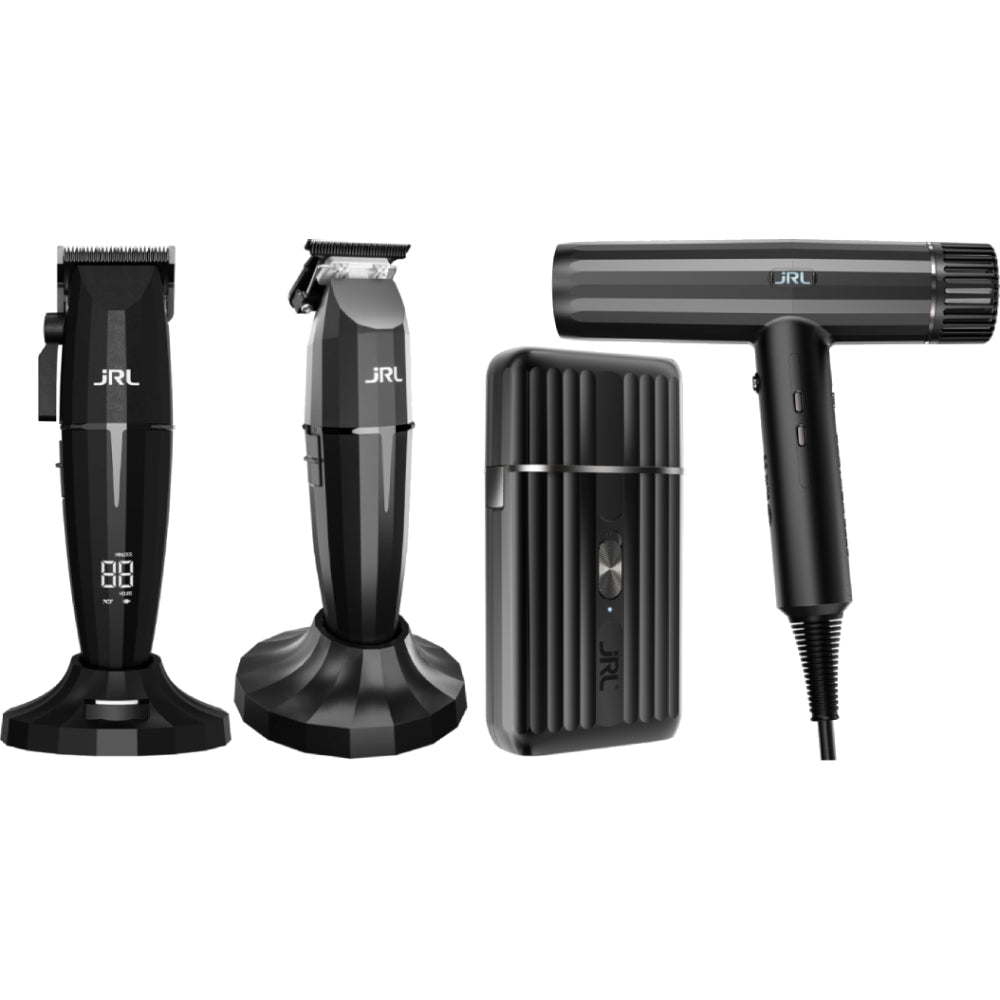 JRL Professional Onyx Collection - Clipper, Trimmer, Shaver, & Hair Dryer (Combo)
