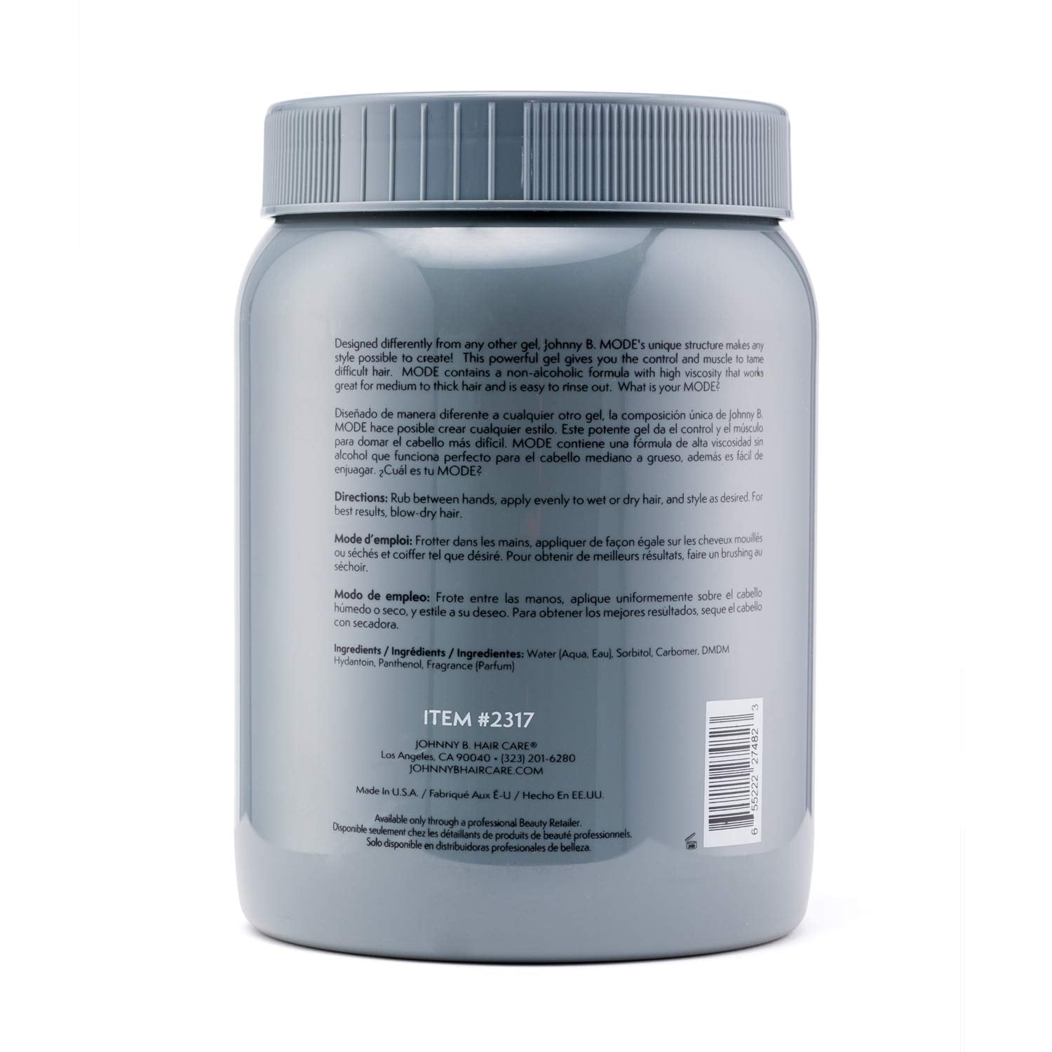 Johnny B. Mode Professional Hair Styling Gel (64oz)