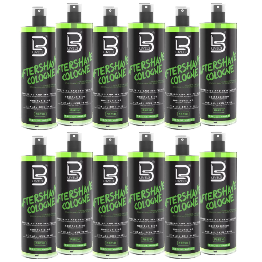 L3VEL3 After Shave Cologne 13.5 FL / 400ml (Aqua, Fresh, Rose, Midnight, Vibrant, Royale, Frost)