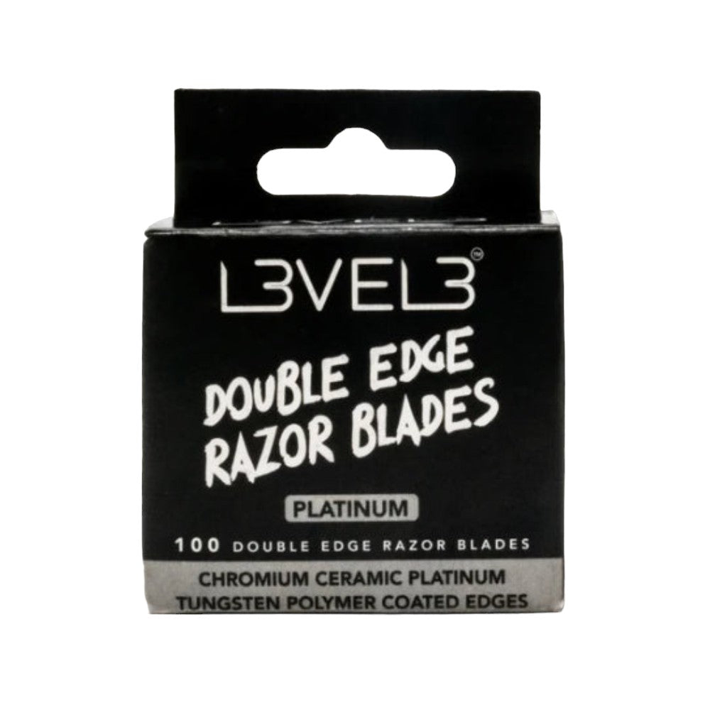 L3VEL3 Double Edge Chromium Ceramic Platinum Replacement Razor Blades