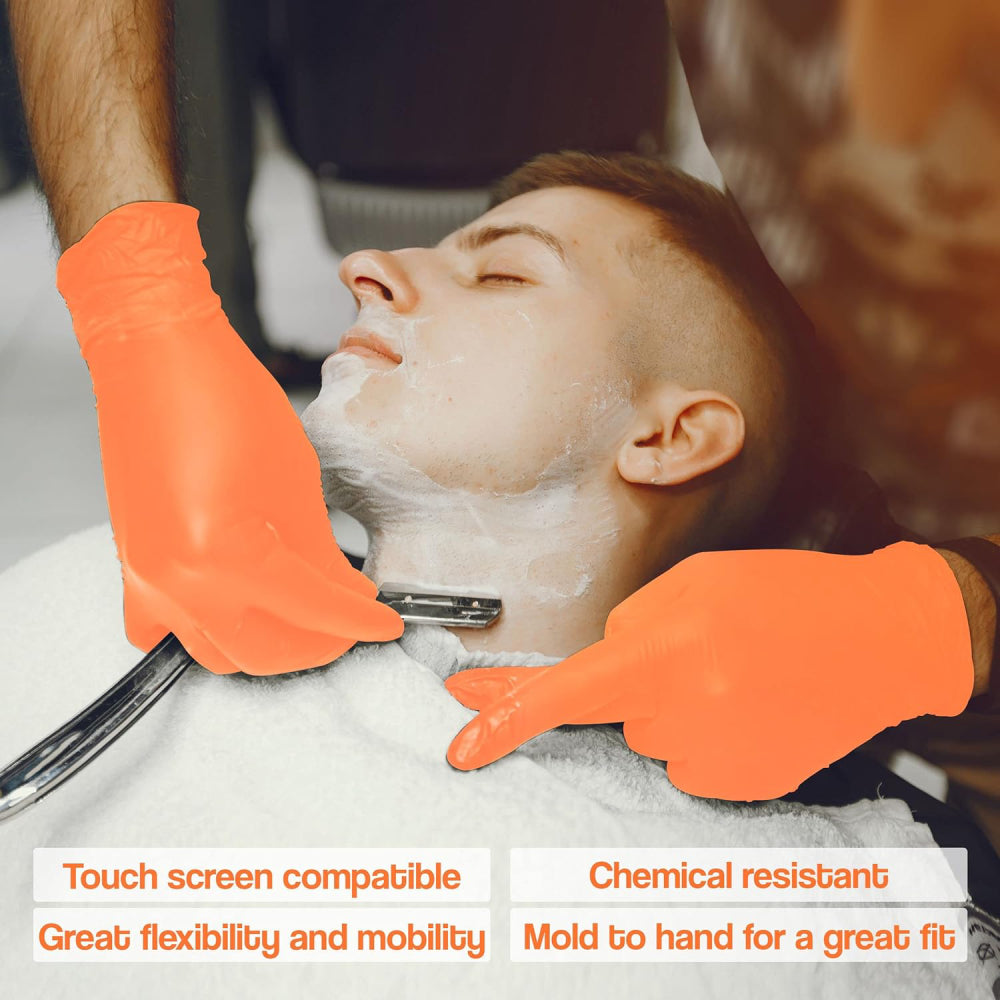 L3VEL3 Professional Nitrile Gloves 100 Pack - Orange