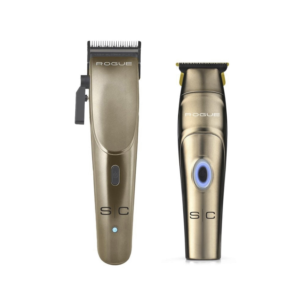 StyleCraft Rogue Clipper/Trimmer Combo Set w/ Microchipped Magnetic Motor - Metallic Matte Gunmetal (SC201N)