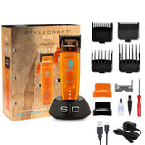 StyleCraft Saber 2 Cordless Clipper & Trimmer Bundle - Orange (SC617O/SC421O)