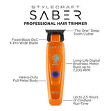 StyleCraft Saber Cordless Digital Brushless Motor Trimmer - Orange (SC421O)