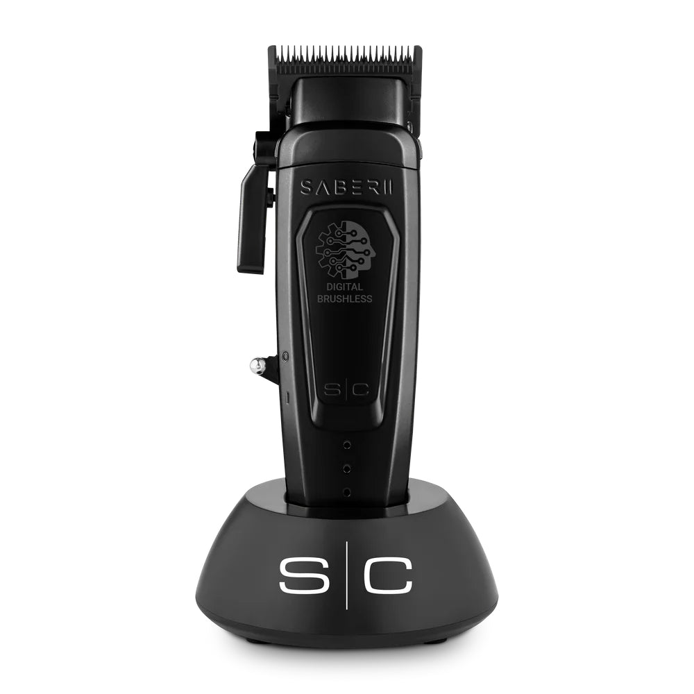 StyleCraft Saber 2.0 Cordless High Torque Clipper + Saber Precision Trimmer - Black (Combo)