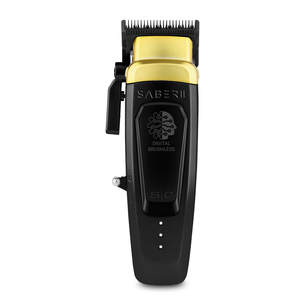 StyleCraft Saber 2.0 Cordless Modular Clipper w/ High-Torque Digital Brushless Motor - (Black or Gold) (SC617)
