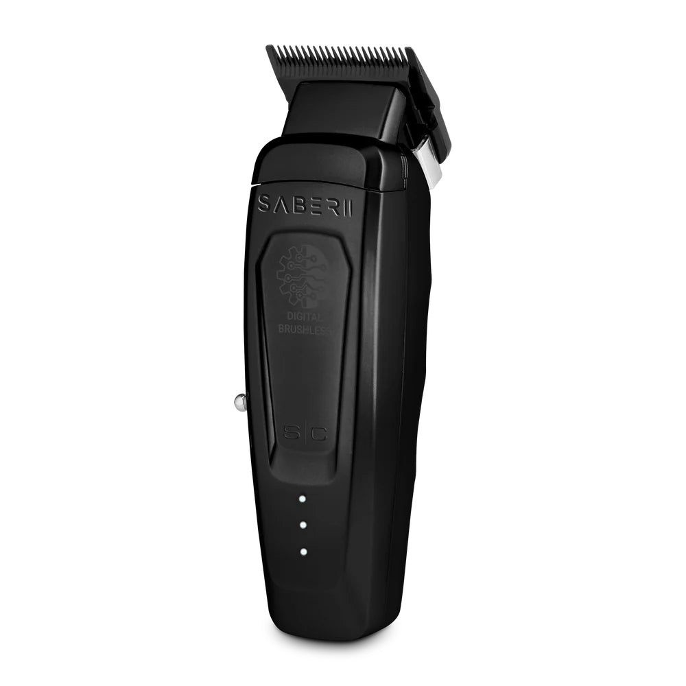 StyleCraft Saber 2.0 Cordless High Torque Clipper + Saber Precision Trimmer - Black (Combo)