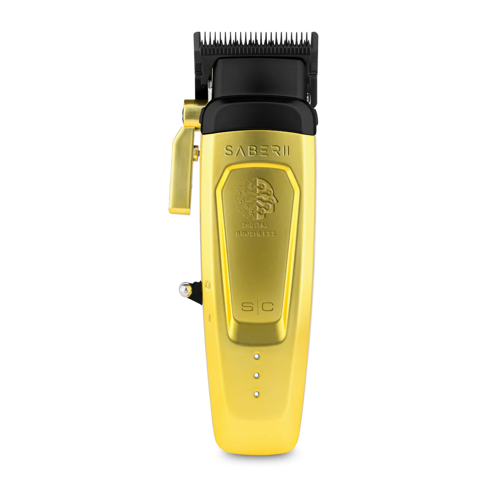 StyleCraft Saber 2.0 Cordless Modular Clipper w/ High-Torque Digital Brushless Motor - (Black or Gold) (SC617)