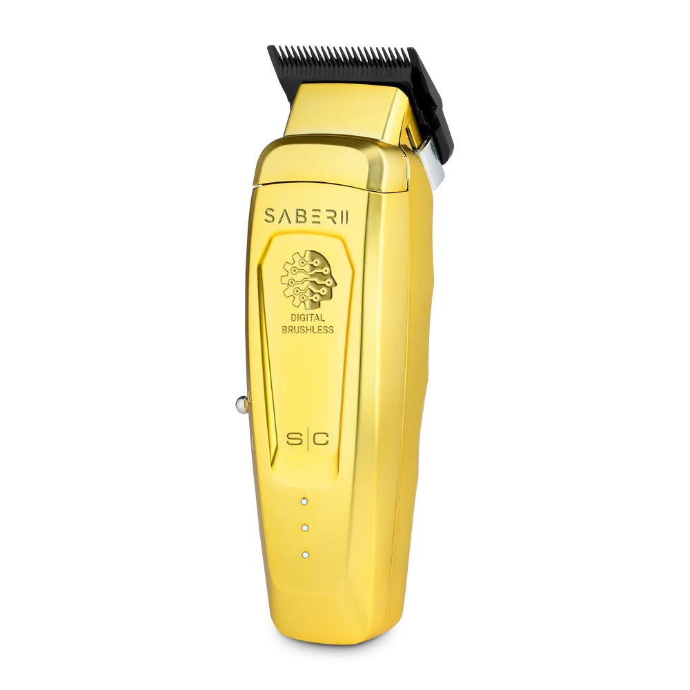 StyleCraft Saber 2.0 Cordless Modular Clipper w/ High-Torque Digital Brushless Motor - (Black or Gold) (SC617)
