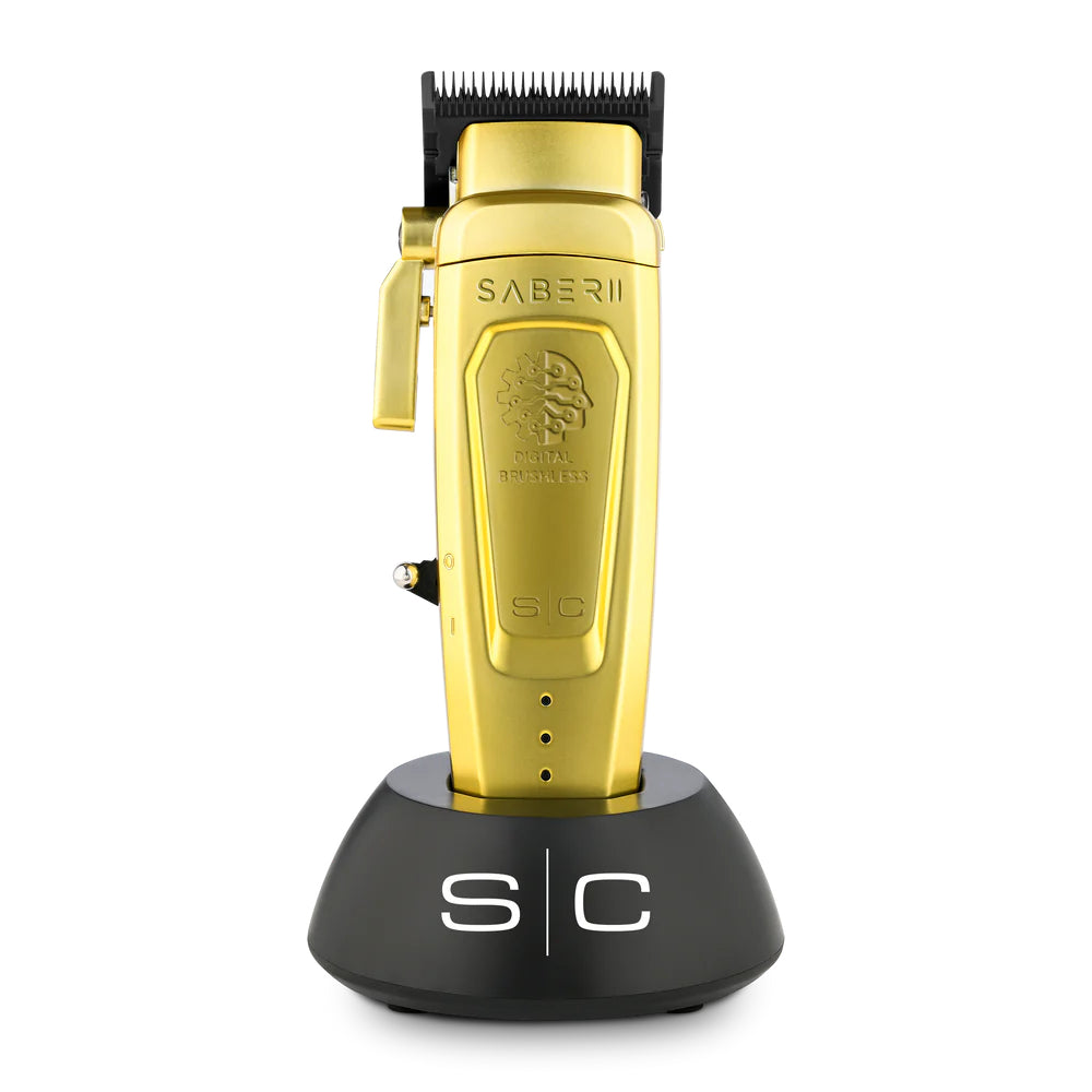StyleCraft Saber 2.0 Cordless Modular Clipper w/ High-Torque Digital Brushless Motor - (Black or Gold) (SC617)