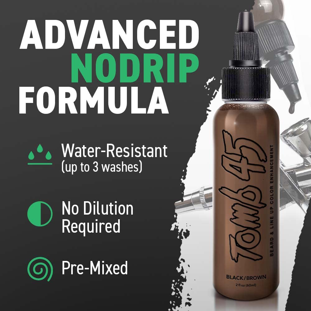 Tomb45 No Drop Enhancement Color for Beard & Line Up - Brown / Black
