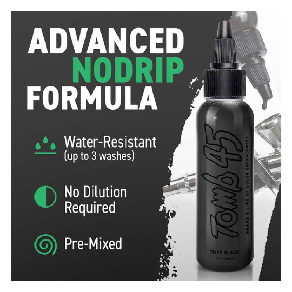 Tomb45 No Drop Enhancement Color for Beard & Line Up - Onyx Black