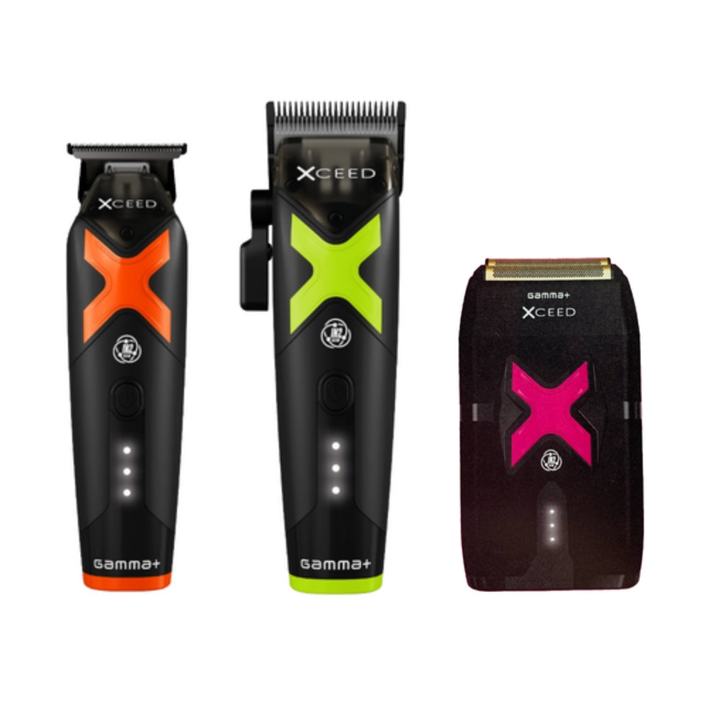 Gamma+ XCEED IN2 Vector Motor Cordless Clipper + Trimmer + Shaver Set (Combo) (GP418B/GP609B/GP803B) [PRE-ORDER]