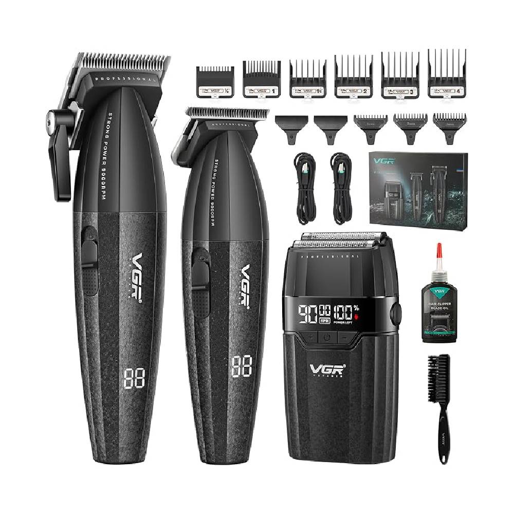 VGR V-640 S3 Professional 3-in-1 Clipper, Trimmer & Foil Shaver Combo