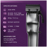 Wahl Professional All-Metal Legend+ Cord/Cordless Clipper (Green / Purple)