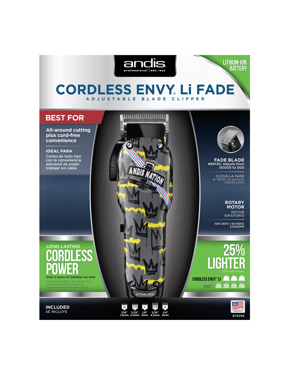 Andis Cordless Envy Li Fade Clipper (73095)-Clipper Vault