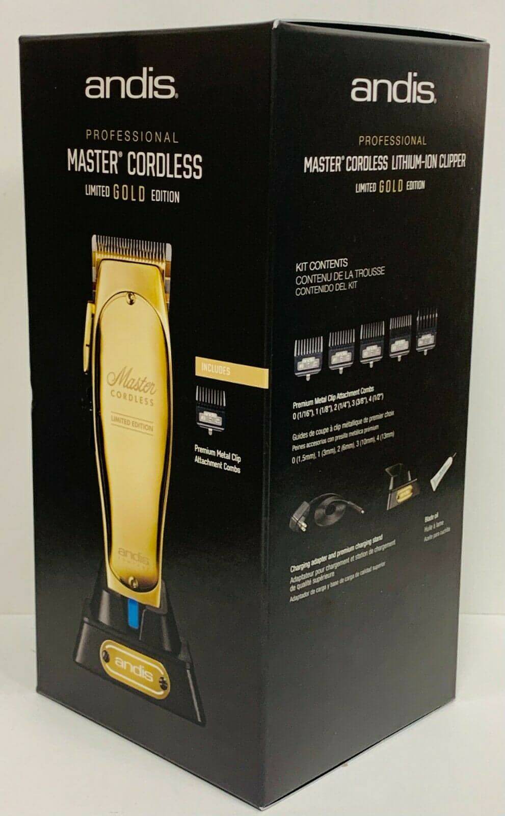 Andis Master MLC Cordless Limited Gold Edition Clipper Lithium-Ion-Clipper Vault