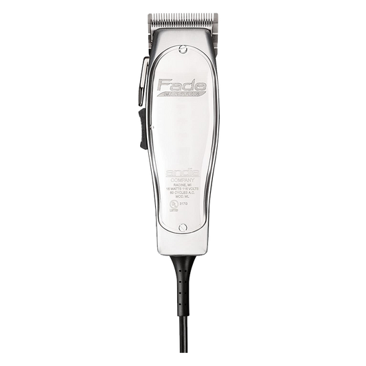 Andis Professional Fade Master Hair Clipper with Adjustable Fade Blade, Silver, Chrome (01690)-Clipper Vault