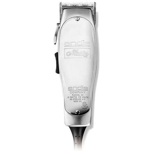 Andis Professional Master Adjustable Blade Hair Clipper, Silver, Chrome (01557)-Clipper Vault