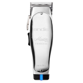 Andis Professional Master Cordless Lithium Ion Adjustable Blade Hair Clipper, Silver (12470)-Clipper Vault