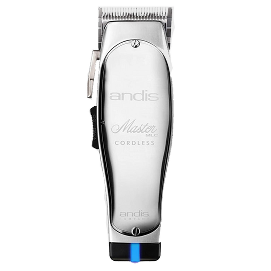 Andis Professional Master Cordless Lithium Ion Adjustable Blade Hair Clipper, Silver (12470)-Clipper Vault