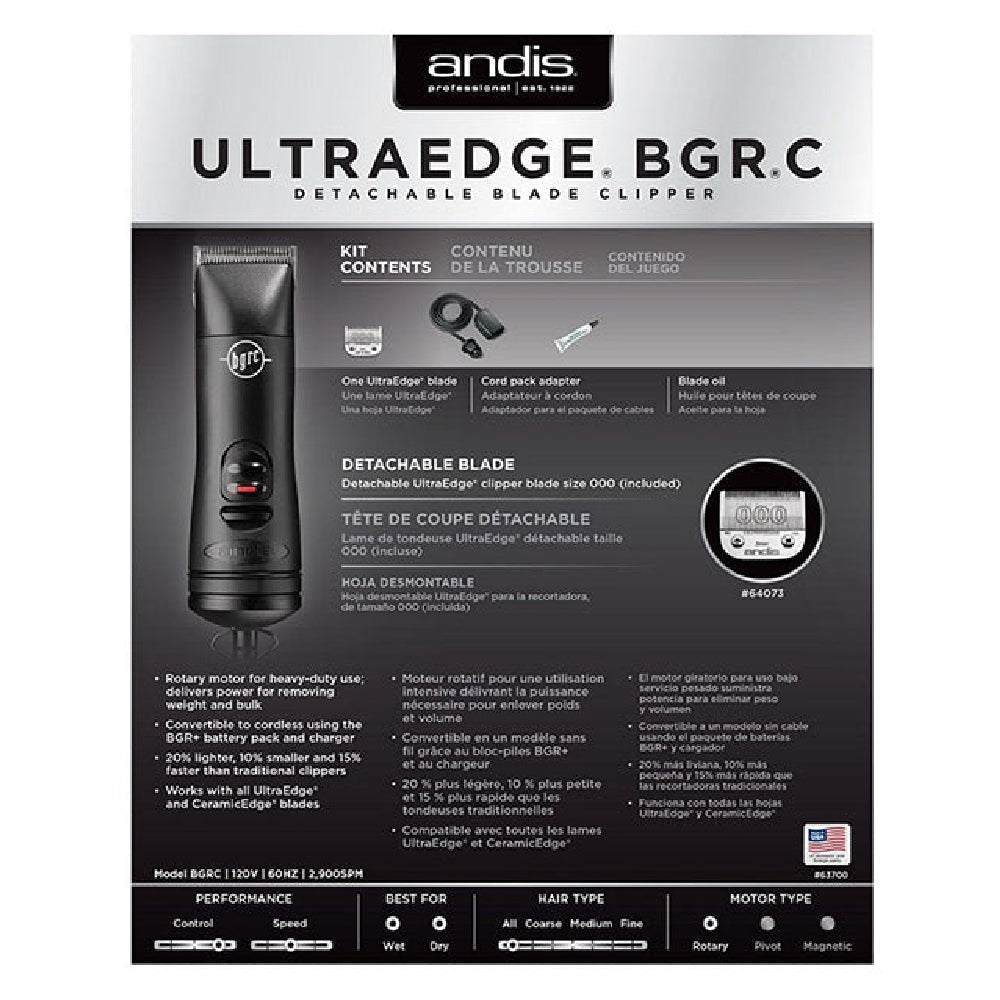 Andis UltraEdge BGRC Detachable Blade Clipper-Clipper Vault