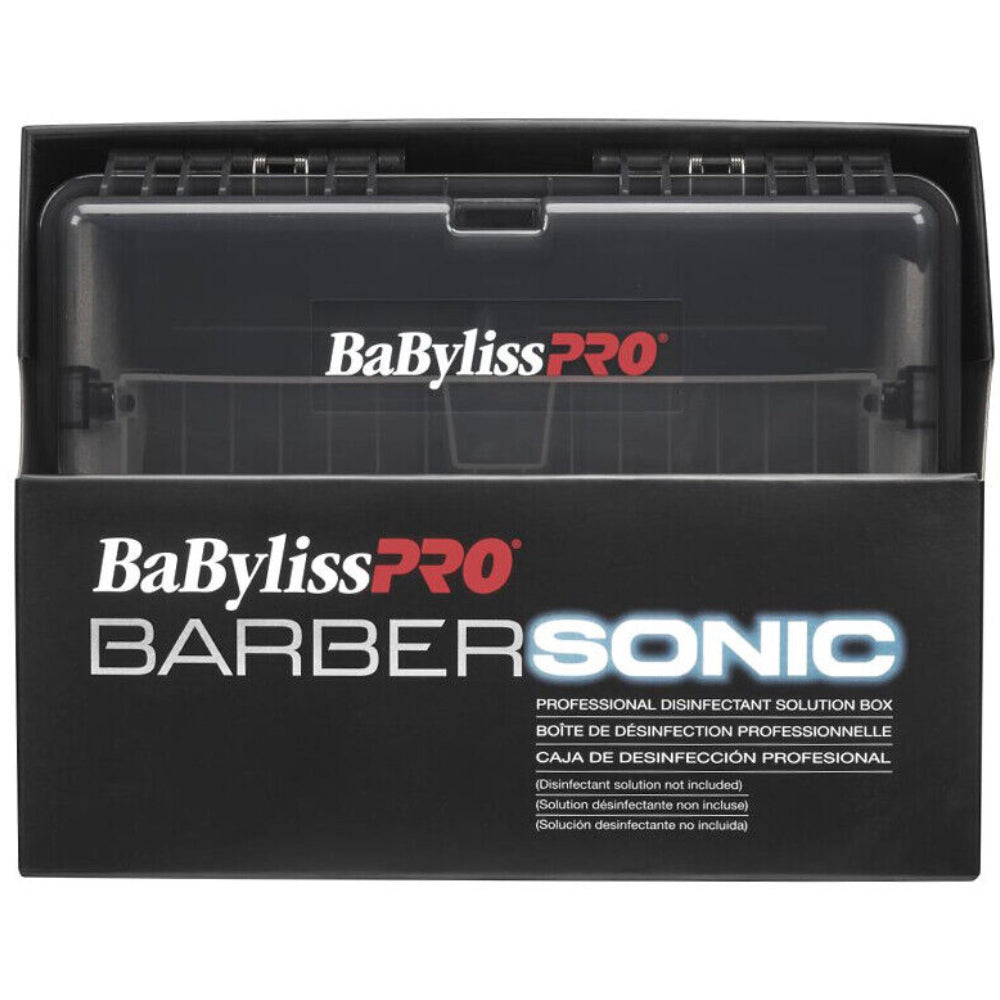 BaByliss Pro BarberSONIC Disinfectant Box + Barbicide Disinfectant 64 oz-Clipper Vault