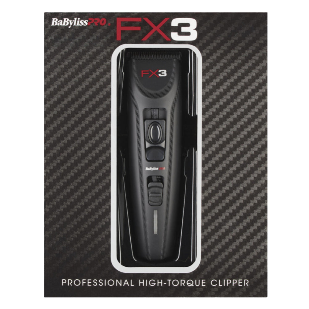Babyliss Pro FX3 High Torque Cordless Clipper Black (FXX3CB)-Clipper Vault