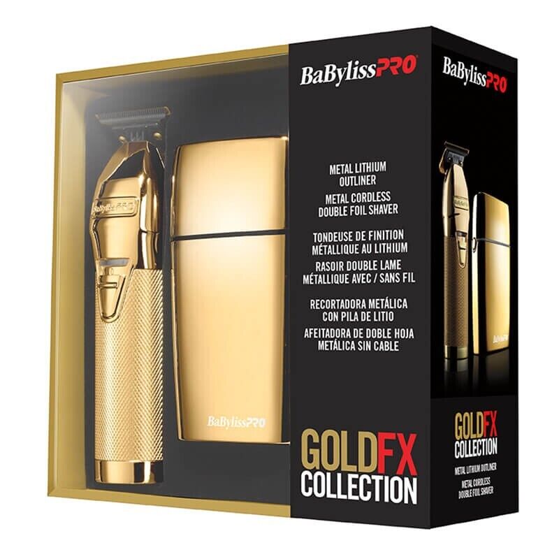 BaByliss Pro GoldFX Collection Combo - FX787G Trimmer & FXFS2G Shaver-Clipper Vault