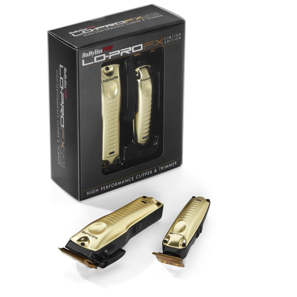 Babyliss Pro LO-PROFX Clipper & Trimmer Combo Gold (FXHOLPKLP-G)-Clipper Vault