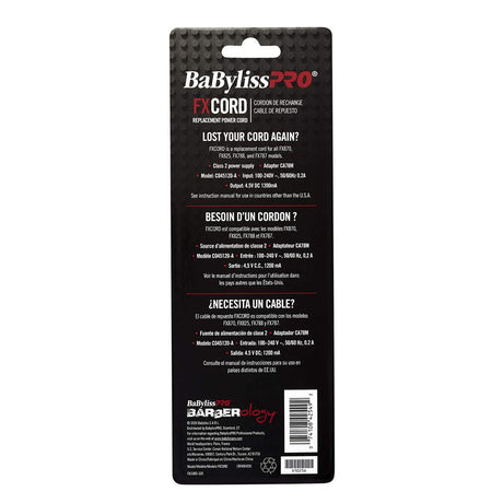 BaByliss PRO Replacement FX Power Cord for FX Pro Trimmers & Clippers-Clipper Vault