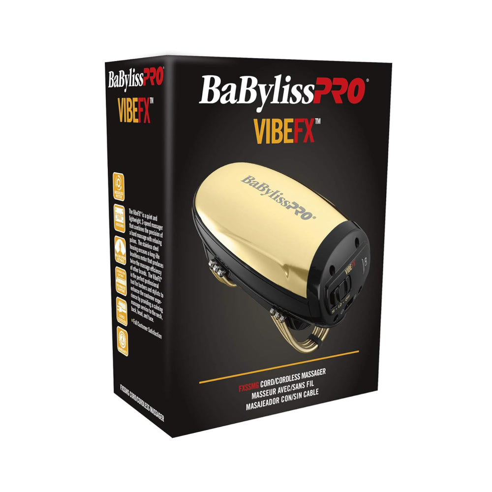 Babyliss Pro VibeFX Gold Cord/Cordless Massager #FXSSMG-Clipper Vault