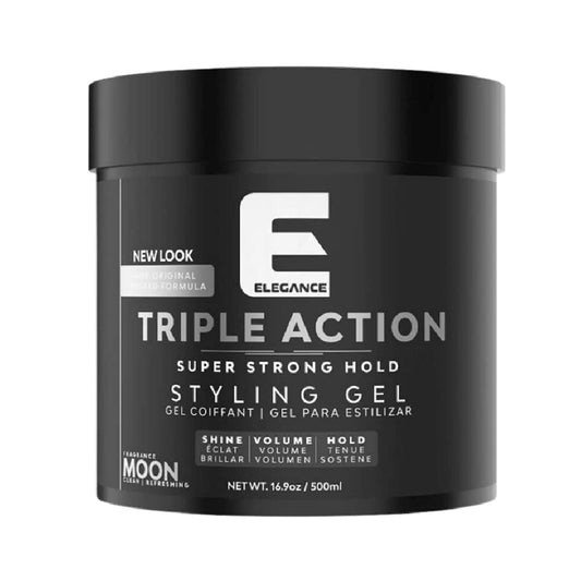 Elegance Triple Action Hair Gel Moon (Strong Hold) 16.9oz 500ml-Clipper Vault