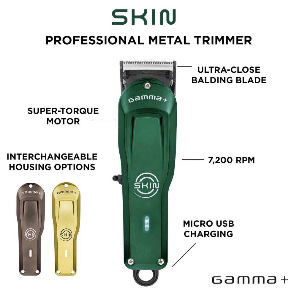 Gamma+ Skin Cordless Clipper w/ Super Torque Rotary Motor (GP603R)-Clipper Vault