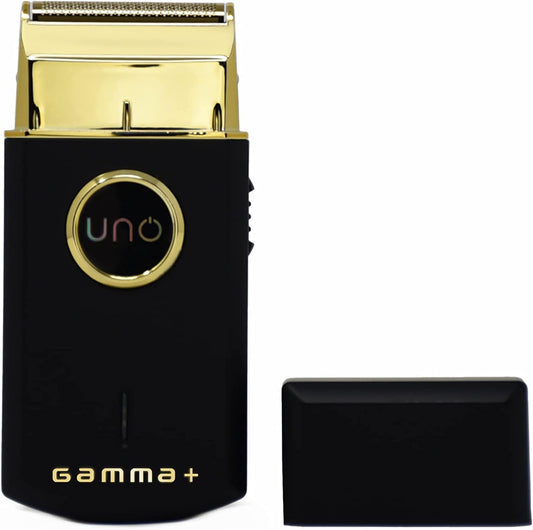 GAMMA+ Uno Mini-Sized Travel Mens Corded-Cordless Foil Shaver-Clipper Vault