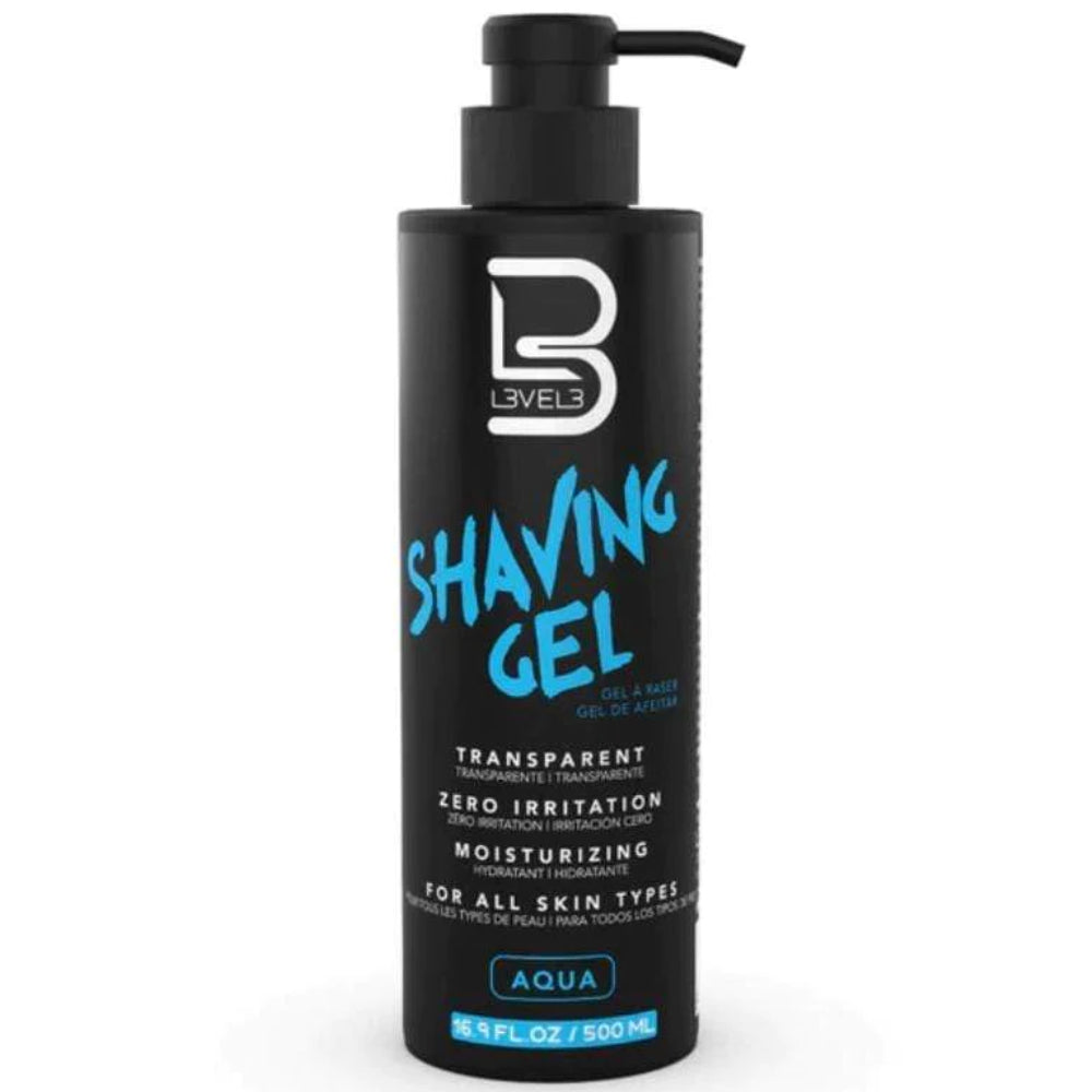 L3VEL3 AQUA Transparent Shaving Gel - 500 ml-Clipper Vault