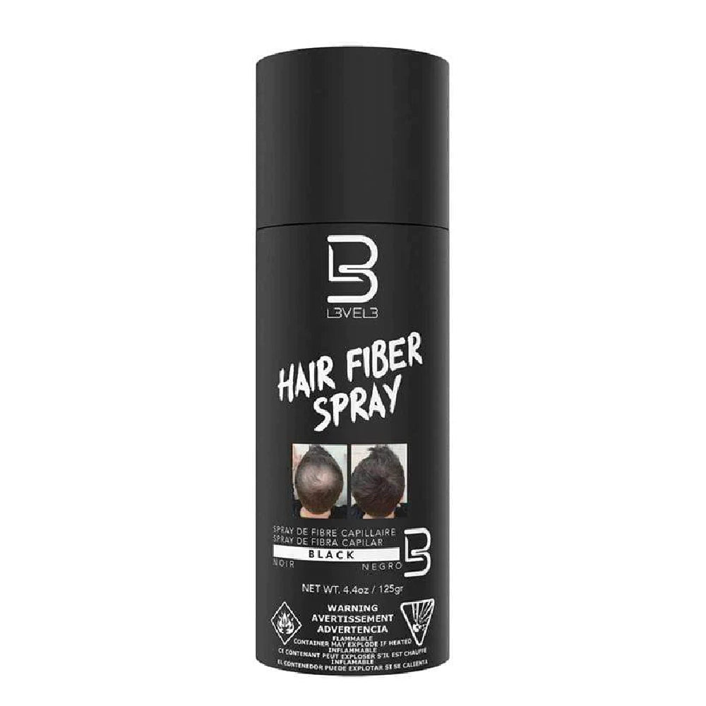 L3VEL3 Hair Fiber Spray Black 4.4oz-Clipper Vault
