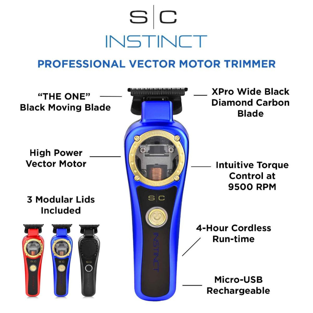 Stylecraft Instinct Professional Vector Motor Cordless Hair Trimmer-Clipper Vault