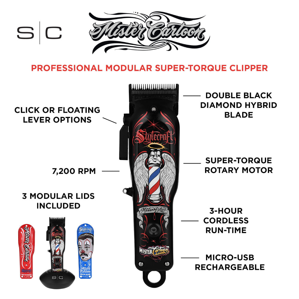 StyleCraft Limited Edition Mister Cartoon Rebel Cordless Clipper-Clipper Vault