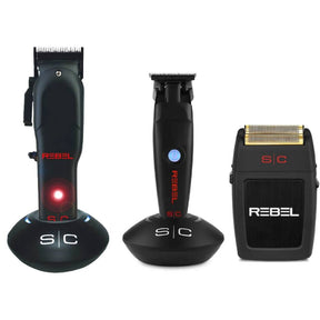 StyleCraft Rebel Cordless Clipper + Rebel Cordless Trimmer + Rebel Shaver (Combo)-Clipper Vault