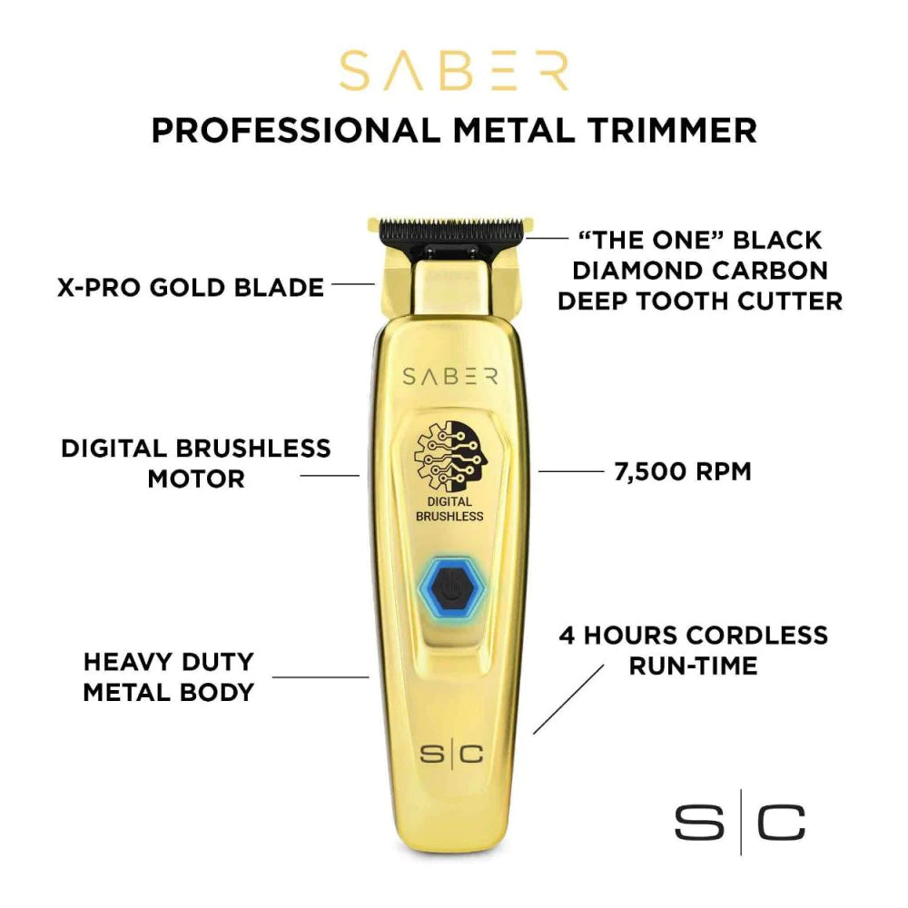 StyleCraft Saber Cordless Clipper + StyleCraft Saber Trimmer (Combo)-Clipper Vault