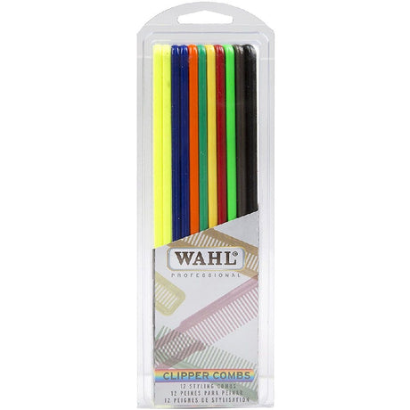 Wahl Assorted Colored Styling Combs 12 Pack-Clipper Vault