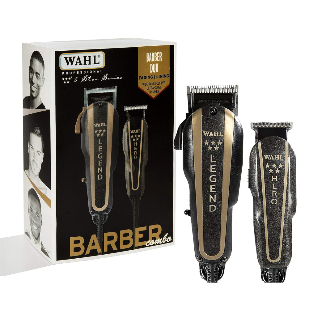 Wahl Professional 5-Star Barber Legend Clipper and Hero T-Blade Combo-Clipper Vault